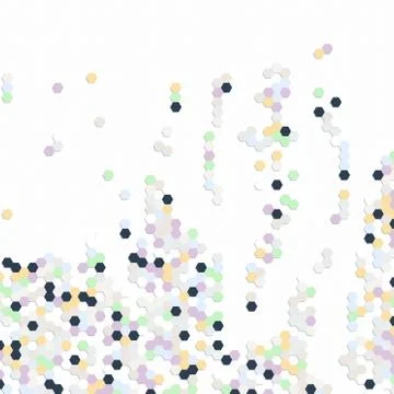 Digital background of different color chaotic elements Illustrazione stock