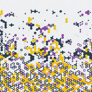 Digital background of different color chaotic elements Stock Illustration