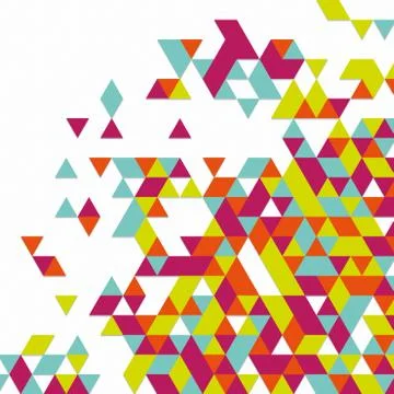 Digital background of different color chaotic elements イラスト素材
