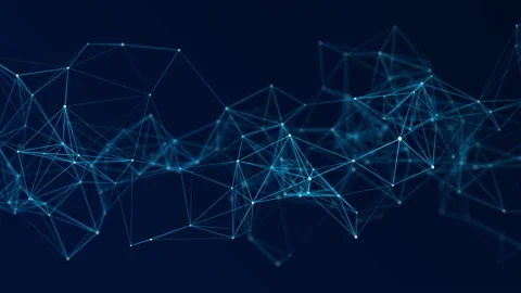 Digital background with dots and lines. Network connection structure. Stock Footage 155334834