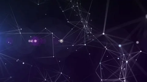 Digital  background with dots and lines. Big data visualization. Network co.. Video stock 233489342