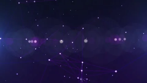 Digital  background with dots and lines. Big data visualization. Network co.. Video stock 233489343