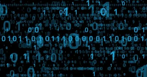 Digital background with dynamic blue numbers Stockillustratie