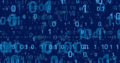 Digital background with dynamic blue numbers 스톡 일러스트