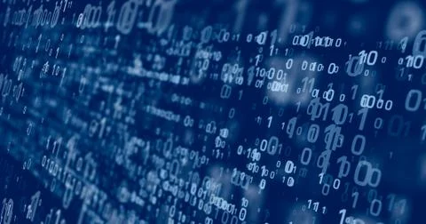 Digital background with dynamic blue numbers Stock Illustration