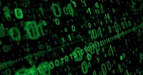 Digital background with dynamic green numbers イラスト素材