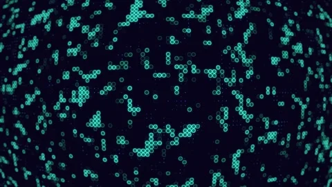 Digital background. Fish eye effect. Binary code background Stock Footage 261283620