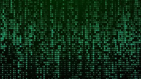 Digital background green matrix. Coding or hacking concept. Abstract data con Stock Illustration
