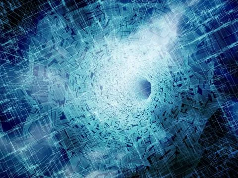 Digital background, high-tech structures and lines Stock Illustration