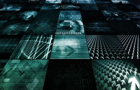 Digital Background Stock Illustration