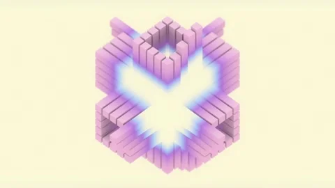 Digital background with loop animation of geometric shapes. 3d rendering HD Stock Footage 247952051