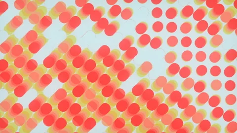 Digital background of many cylinders moving in waves 3d rendering loop animation Stock Footage 198856045