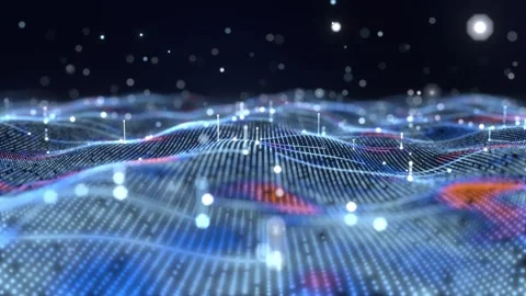 Digital background map tech topology ai bg able to loop endless Stock Footage 346821501