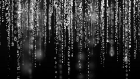 Digital background matrix. Binary computer code. Hacker concept. 3d rendering Stock Photos