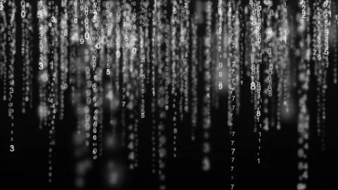 Digital background matrix. Binary computer code. Hacker concept. 3d rendering Stock Photos