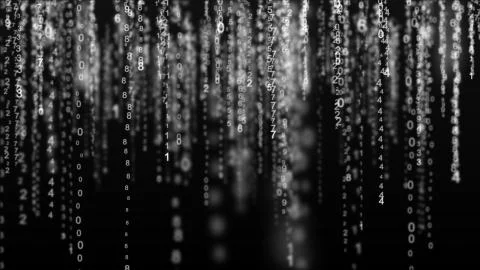 Digital background matrix. Binary computer code. Hacker concept. 3d rendering Stock Photos