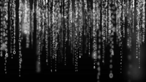 Digital background matrix. Binary computer code. Hacker concept. 3d rendering Stock Photos