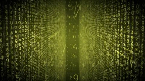 Digital background. Matrix effect.HUD. SciFi. Numbers.1 Stock Illustration