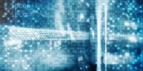 Digital background matrix information technology and internet concept. 스톡 일러스트