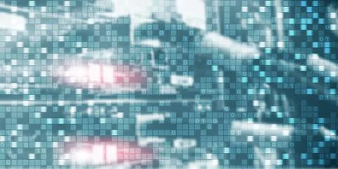 Digital background matrix information technology and internet concept. Foto stock