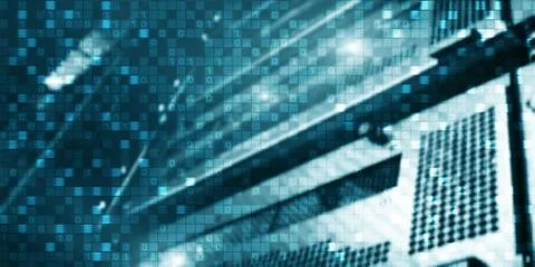 Digital background matrix information technology and internet concept. Foto stock