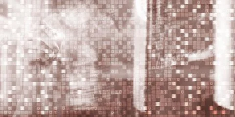 Digital background matrix information technology and internet concept. 库存照片