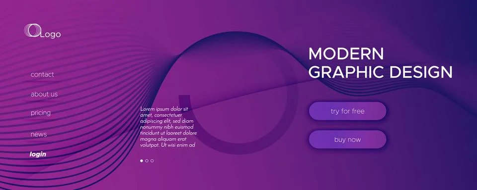 Digital Background. Memphis Creative Liquid. Dynamic Website. Vector Digital Stock Illustration