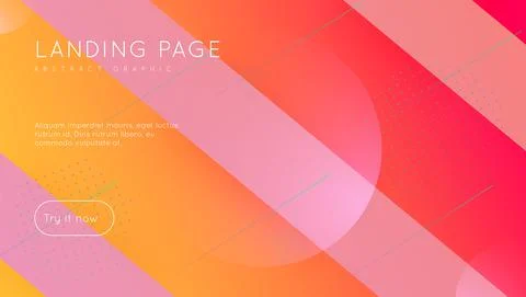 Digital Background. Memphis Page. Rainbow Website. Neon Shape. B Stock Illustration