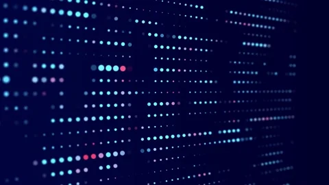 Digital background with movement of glowing particles.  big data. Stock Footage 163729258