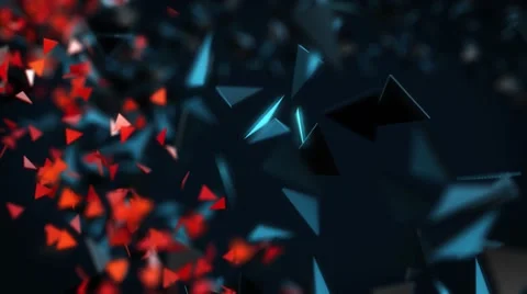 Digital Background Moving Flowing Triangles Blue and Orange 스톡 동영상 53094982