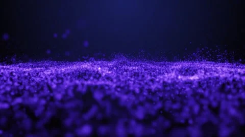 Digital Background with Moving Glowing and Large Particles in Blue Light Stock-Footage 247305016