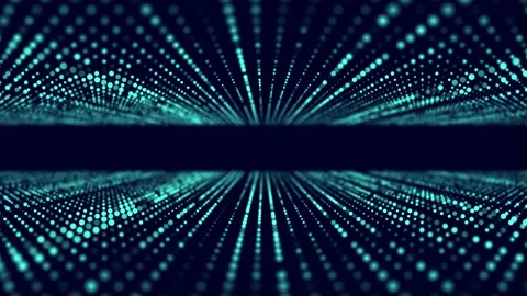 Digital background with moving particles. Futuristic hi-tech illustration. Stockbeeldmateriaal 152883492