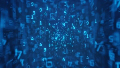 Digital background. The numbers move from top to bottom. Stock Footage 203789773