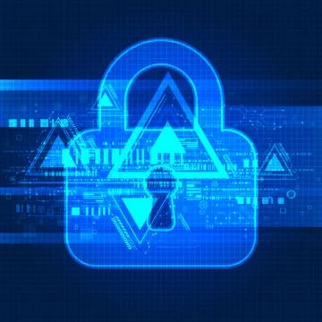 Digital background online protection Illustration