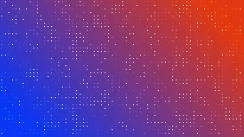 Digital background with orange blue glowing blinking dot pattern Stock Footage 310047663