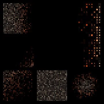 Digital background. Orange color theme backgrounds. Gradiented geometric pa.. Illustrazione stock