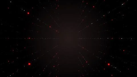 Digital background with red particles rays. Stock Photos