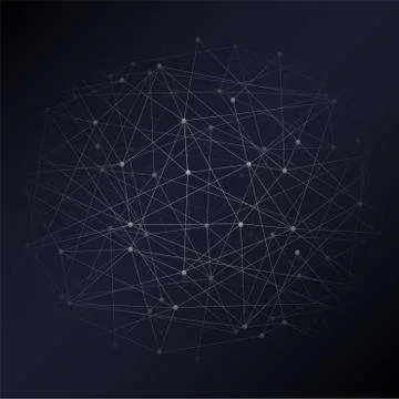 Digital background of Science or Blockchain 스톡 일러스트