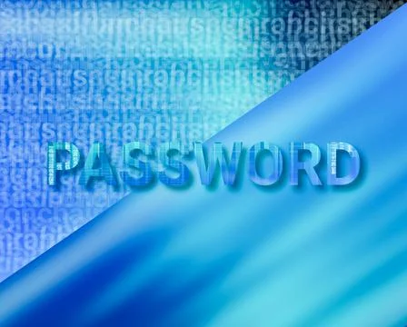 Digital background for secure new advanced password invention. Stock Illustration