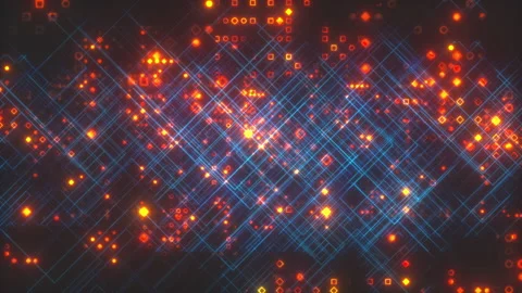 Digital background with thin diagonal lines forming a lattice and little Stock Footage 142337574