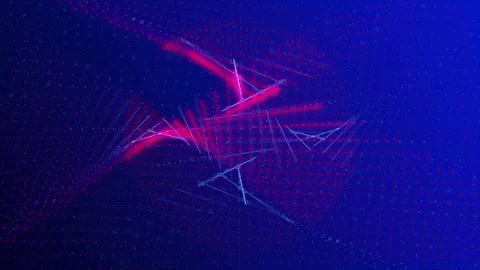 Digital background with transforming blue and red dots. Big data Stock Footage 249742694