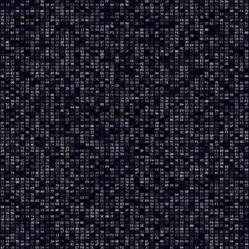 Digital background. White filled hexademical pairs background. Big sized se.. Stock Illustration