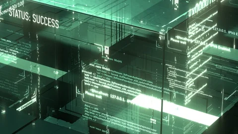Digital background,Data code.Computer code 4k UHD Seamless loop Video stock 100147122