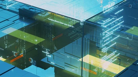 Digital background,Data code.Computer code 4k UHD Seamless loop Video stock 100147530