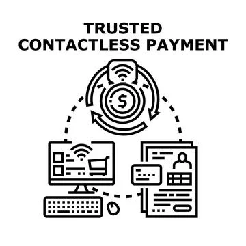 Digital banking and online secure payment system Stock Illustration