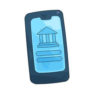 Digital banking app Stock Illustration