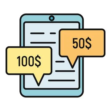 Digital banking displaying online payment transactions on mobile screen Stock Illustration