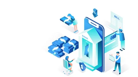Digital Banking Transformation Through Mobile Technology and Financial Mana.. 動画素材 341920053