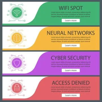 Digital banner templates set Stock Illustration