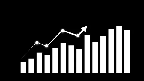 Digital bar chart displays real time corporate analytics data. Interactive .. Stock Footage 337370607